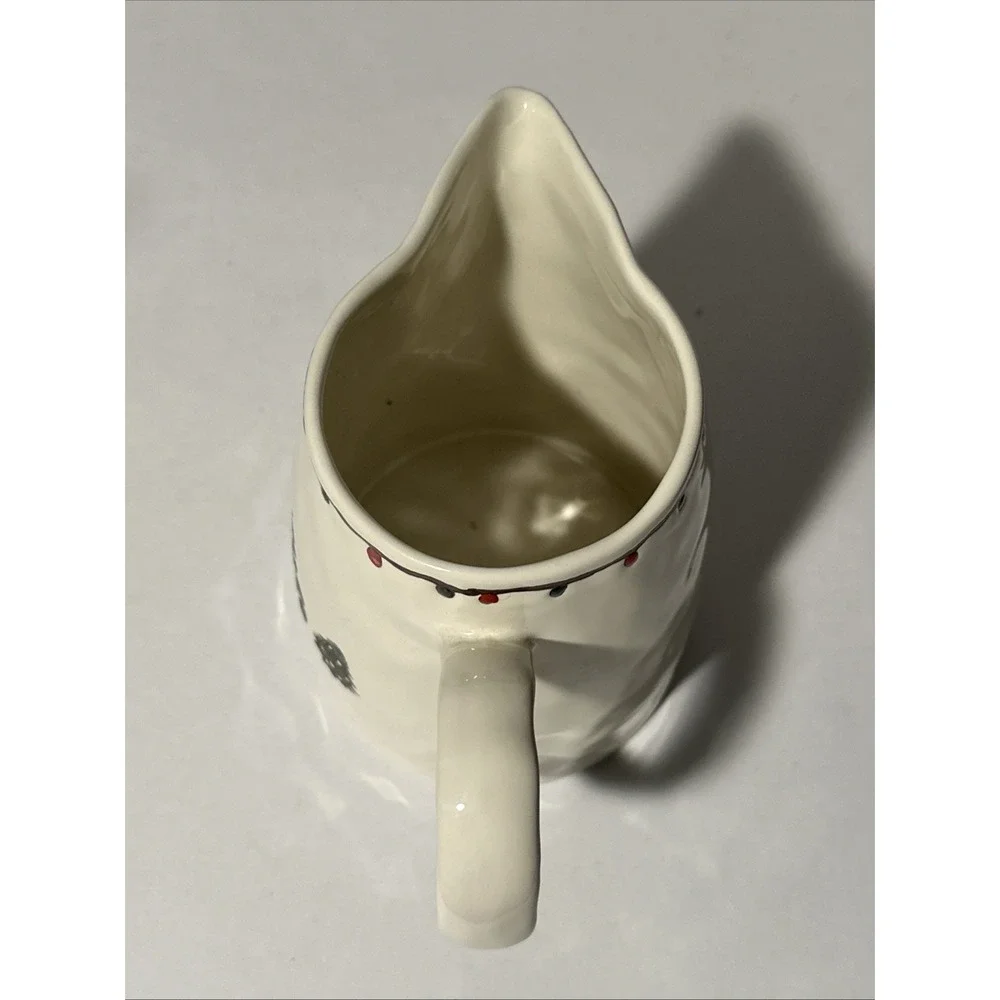 Potters Studio Dimpled Colonial Style Ceramic Pitcher Farmhouse Christmas Decor